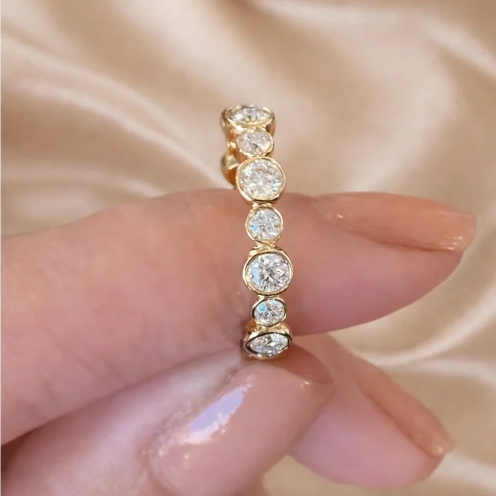 Celeste Gold Bezel Diamond Ring - Picture 2 of 12